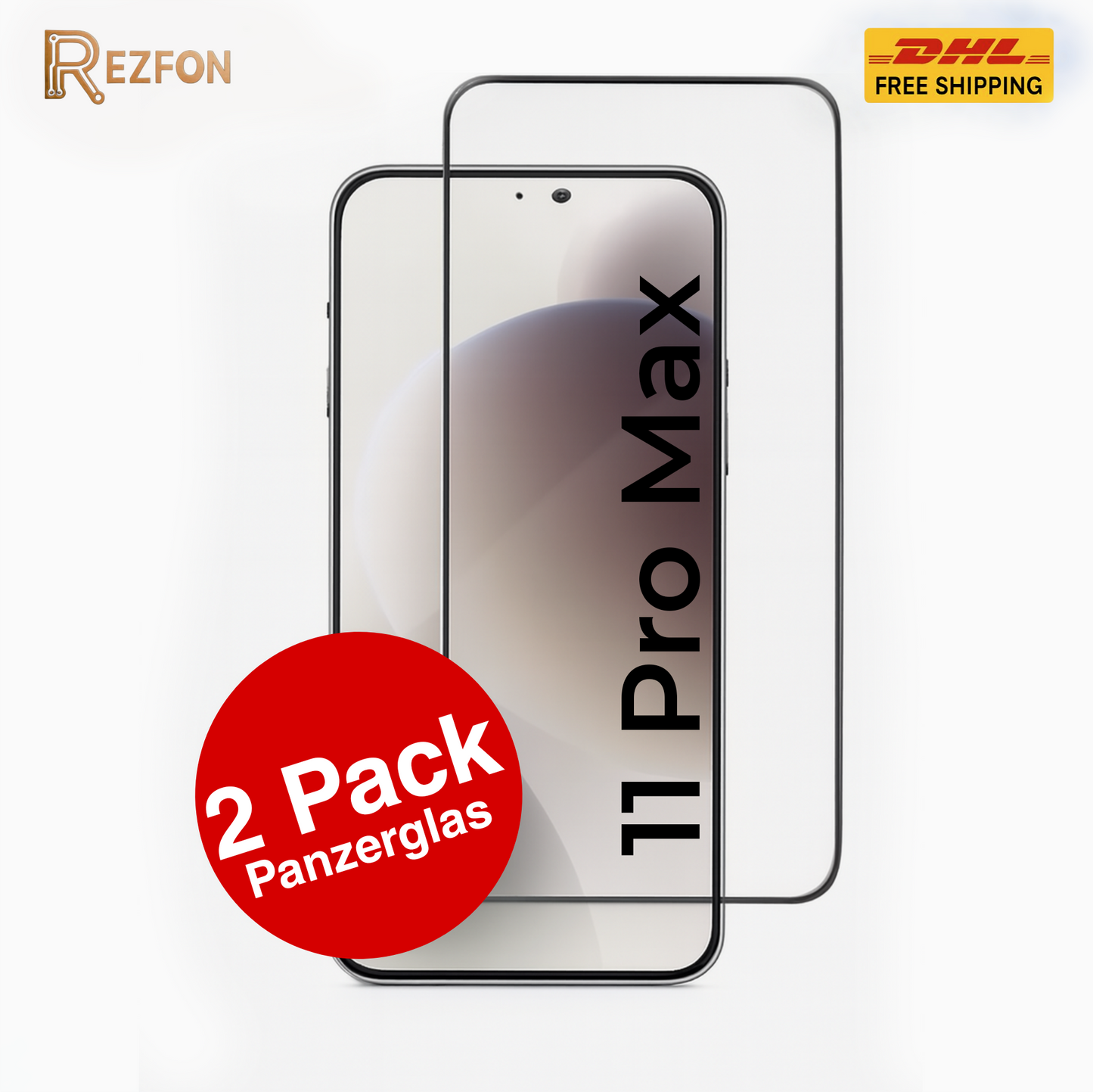 Panzerglas Full Screen für iPhone 11 Pro Max – 9H Edge-to-Edge Schutzfolie