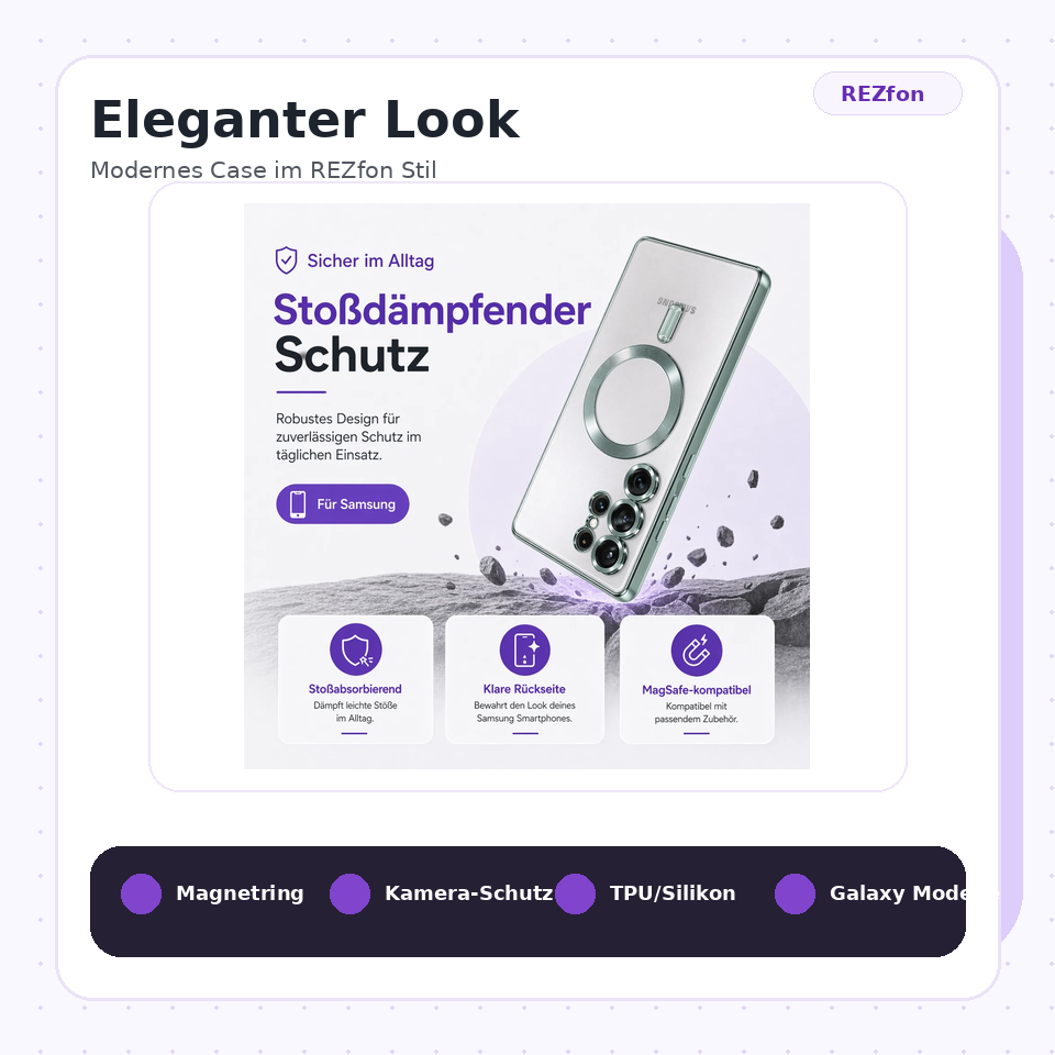 Magnetische Hülle für Samsung Galaxy S26 S25 S24 S23 S22 mit Kameraschutz