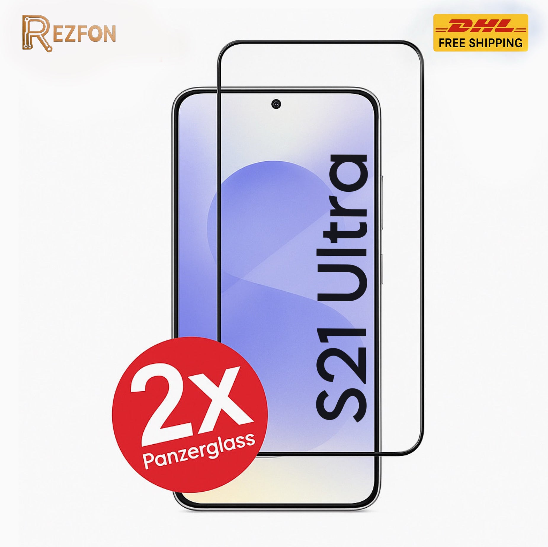 Panzerglas Full Screen für Samsung Galaxy S21 Ultra – 9H Edge-to-Edge Displayschutz