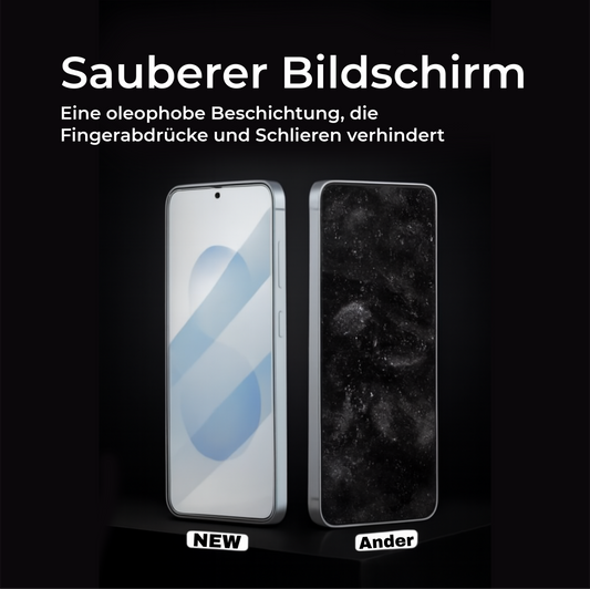 Samsung Galaxy S25 Schutzglas – Randloses Design mit schwarzem Rahmen