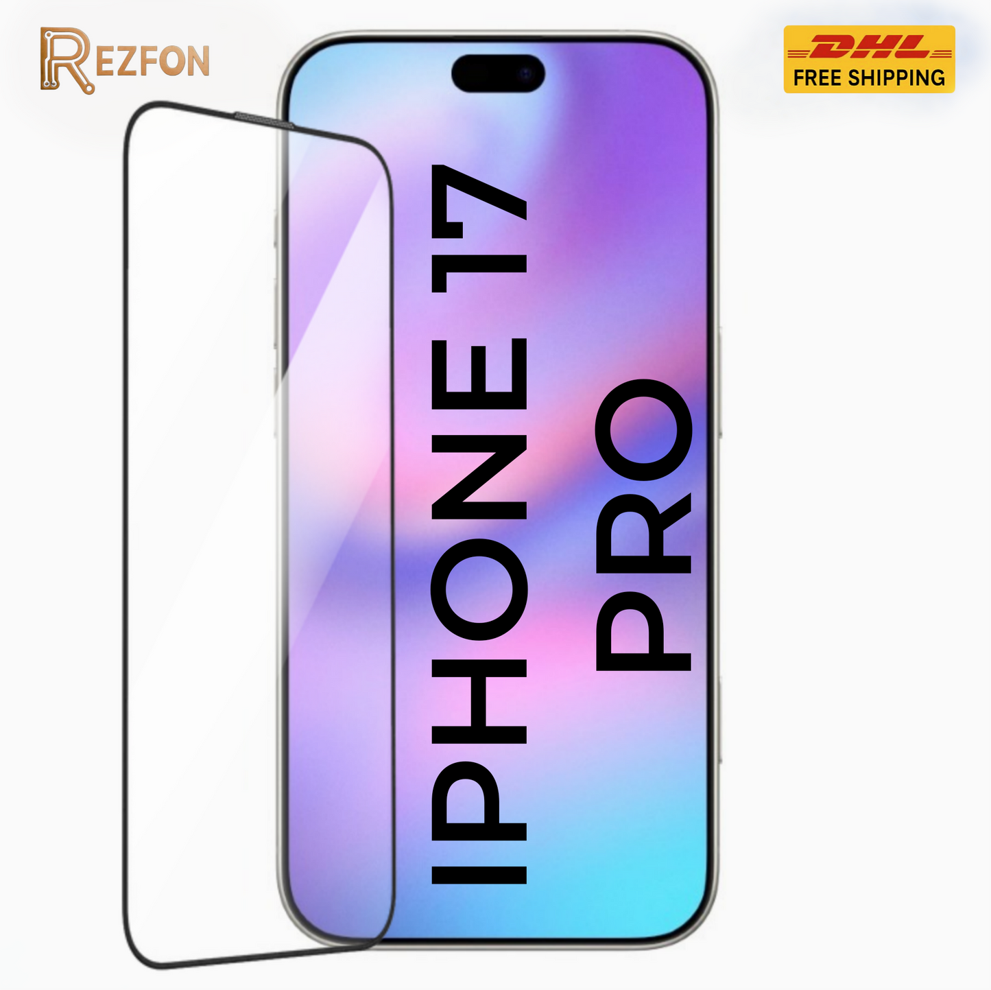 Panzerglas Full Screen für iPhone 17 Pro – 9H Schutzfolie Randlos
