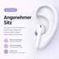 USB-C Kopfhörer mit Mikrofon Weiß für iPhone Samsung Typ-C Headset