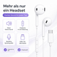 USB-C Kopfhörer mit Mikrofon Weiß für iPhone Samsung Typ-C Headset