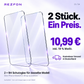 2 Stück 9H Schutzglas für 10,99 Euro inklusive 19 Prozent MwSt. und kostenlosem Versand in Deutschland; beide Gläser für dasselbe Modell. Symbolbild.