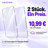 2 Stück 9H Schutzglas für 10,99 Euro inklusive 19 Prozent MwSt. und kostenlosem Versand in Deutschland; beide Gläser für dasselbe Modell. Symbolbild.