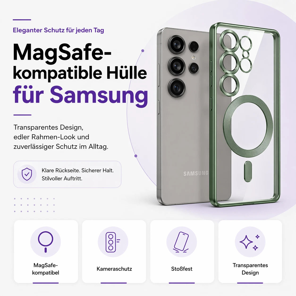 MagSafe-kompatible Samsung Galaxy Hülle mit Kameraschutz - Bild 3